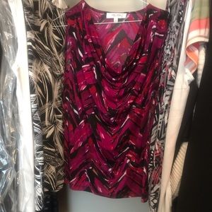 Patterned cowl neck tank